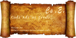 Csókási Ernő névjegykártya